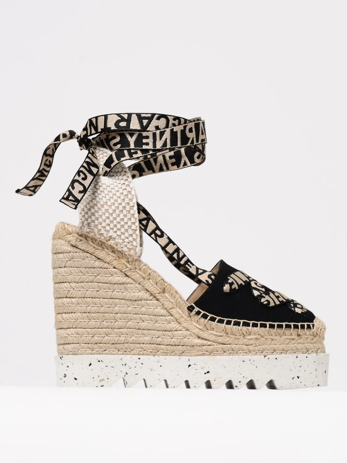 Espadrillas Gaia Stella McCartney in canvas e iuta con logo jacquard