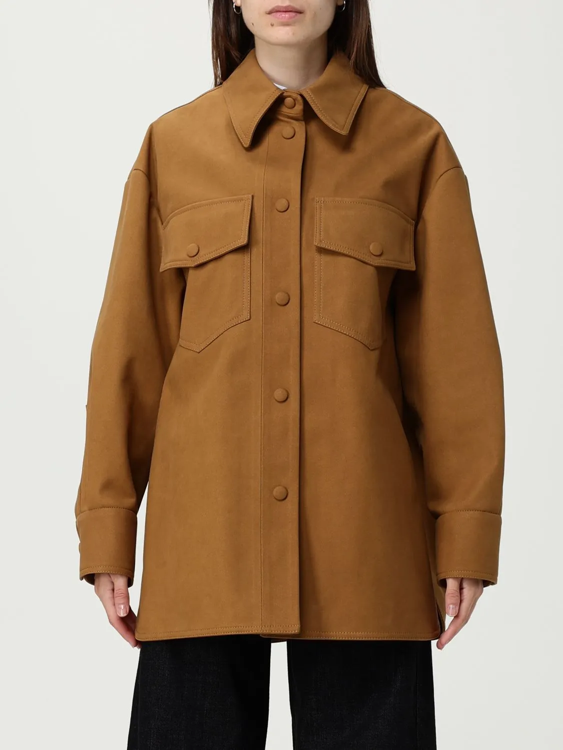 Overshirt Stella McCartney in pelle scamosciata