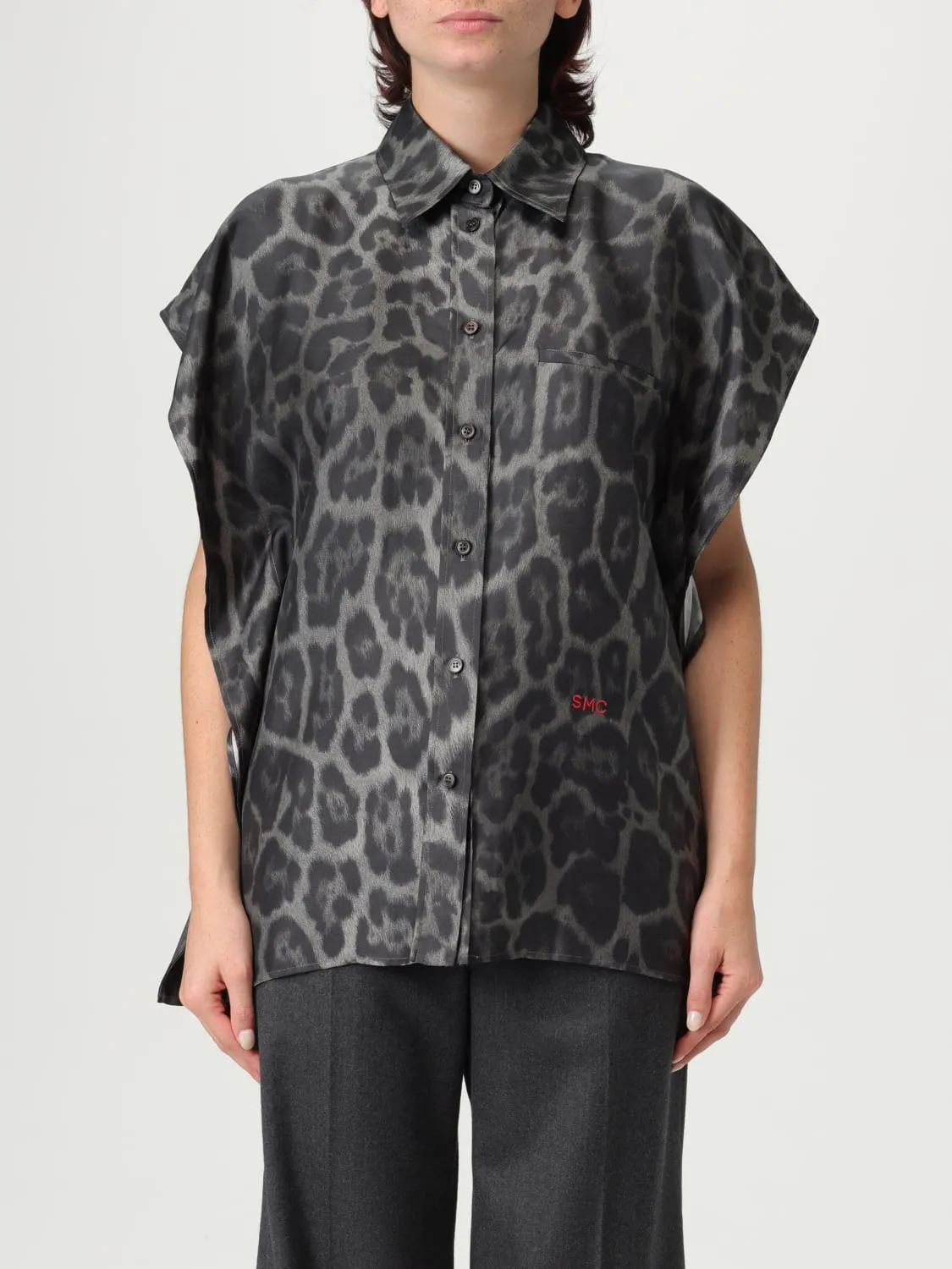 Camicia Stella McCartney in seta con stampa animalier