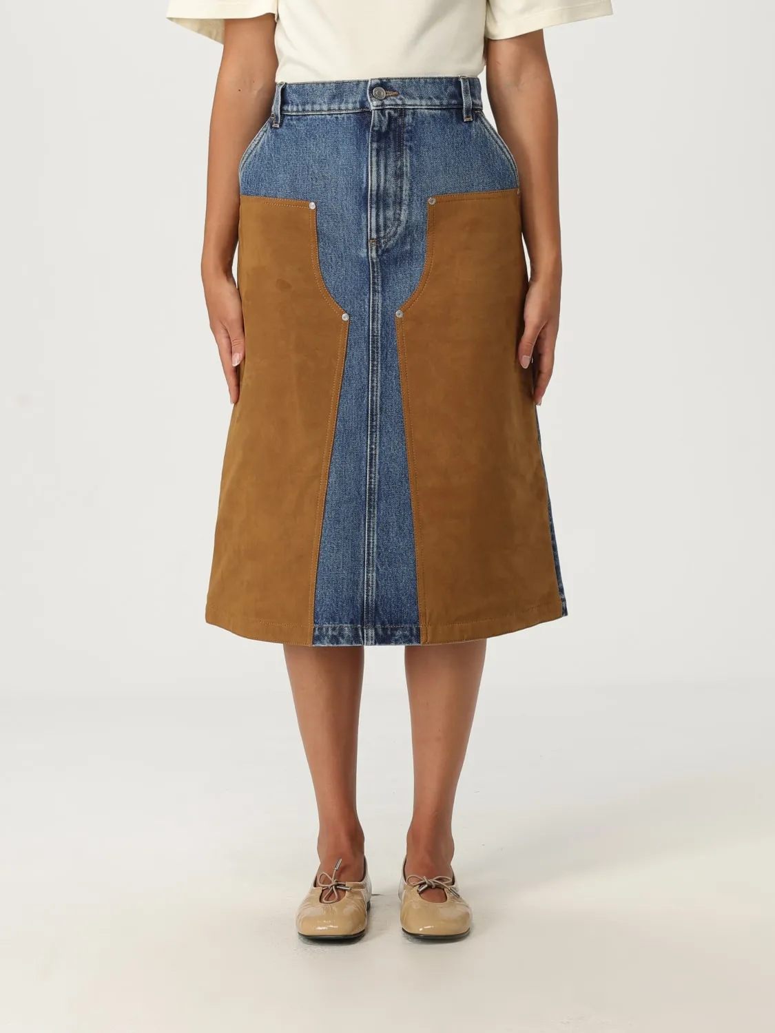 Gonna Stella McCartney in denim con inserti