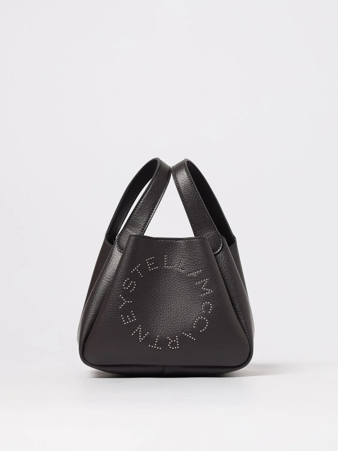 Borsa Mini Stella McCartney in pelle sintetica a grana con logo di micro borchie