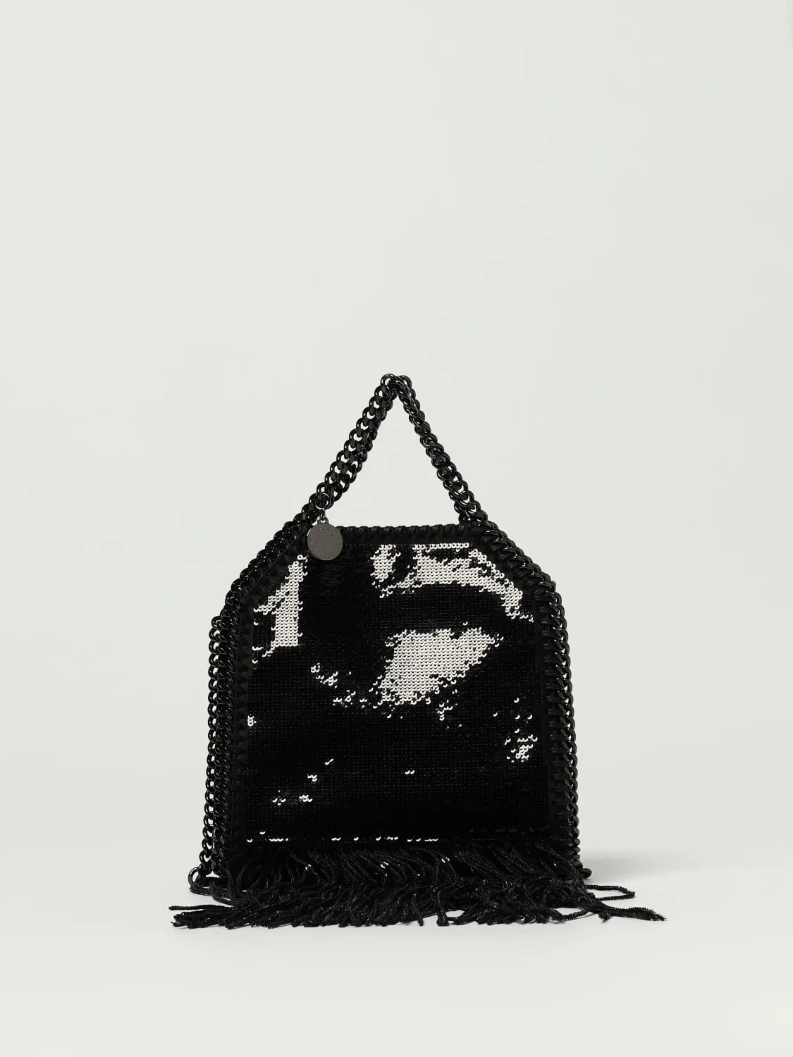 Borsa Falabella Micro edizione limitata Stella McCartney con frange e paillettes