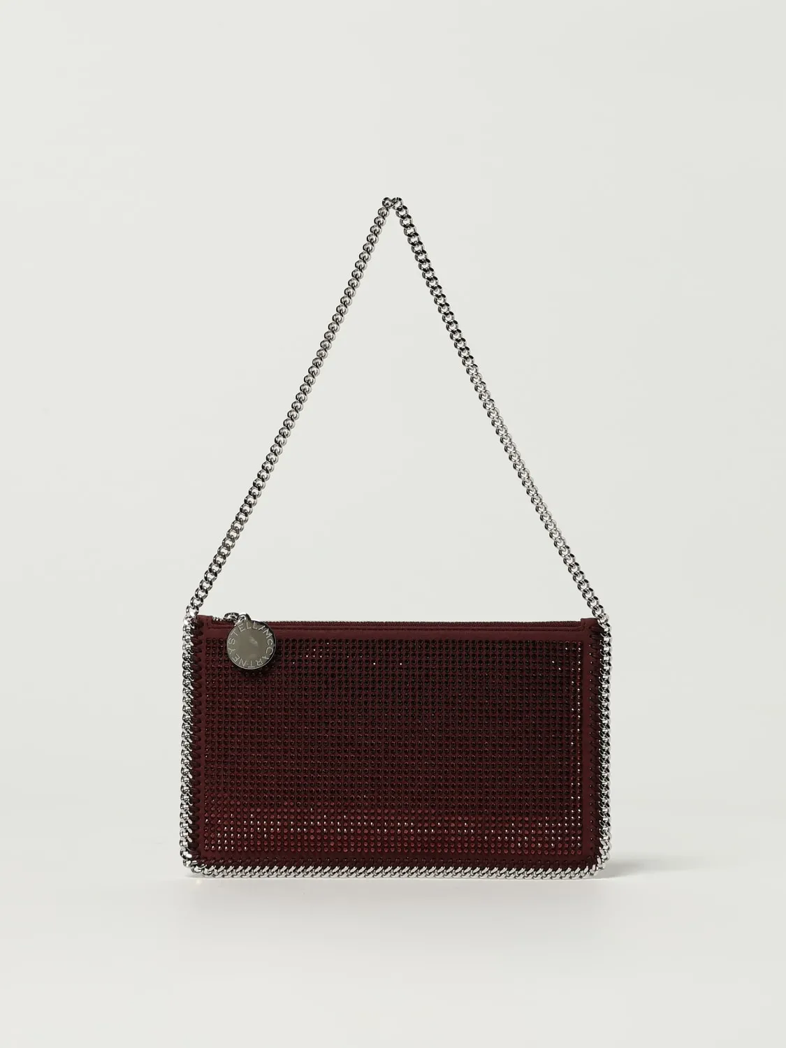 Pochette Falabella Stella McCartney in camoscio sintetico con strass