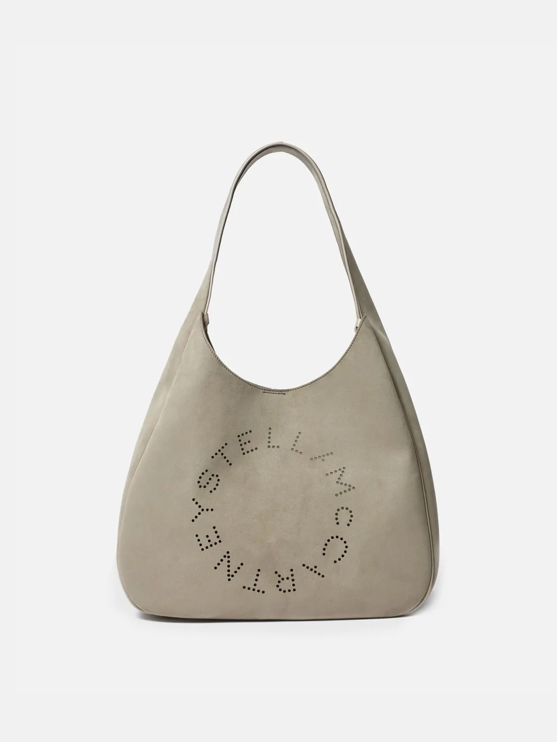 Borsa Stella McCartney in camoscio sintetico con logo traforato