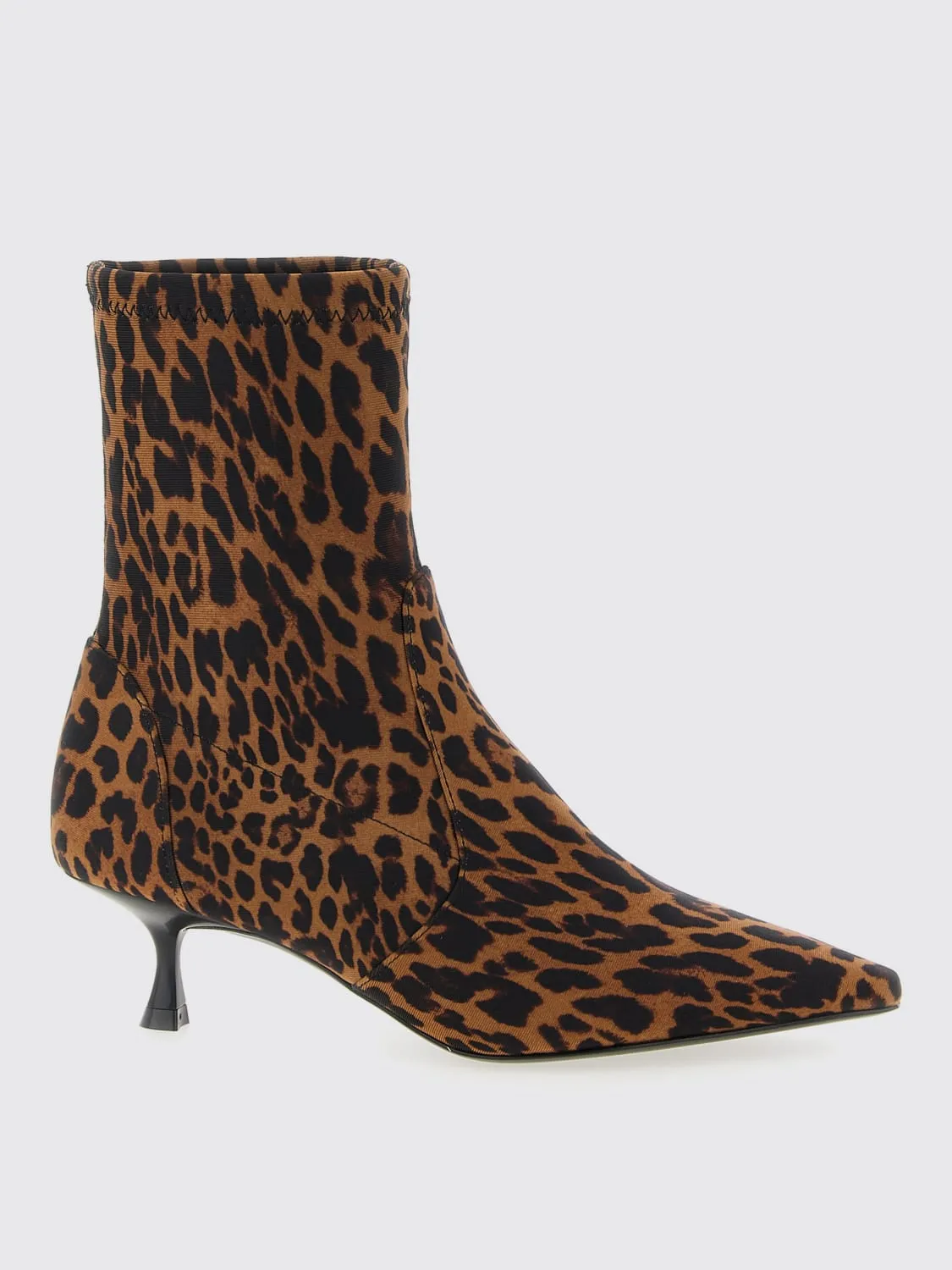 Stivaletto Naomi Stuart Weitzman in tessuto stampa animalier