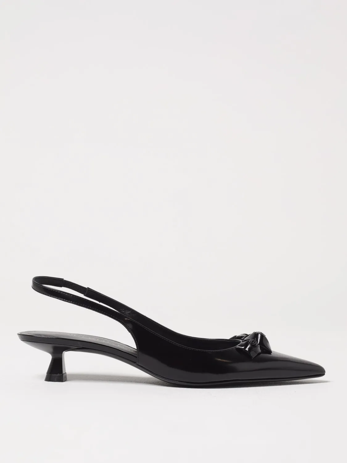 Slingback Stuart Weitzman in pelle spazzolata con applicazioni