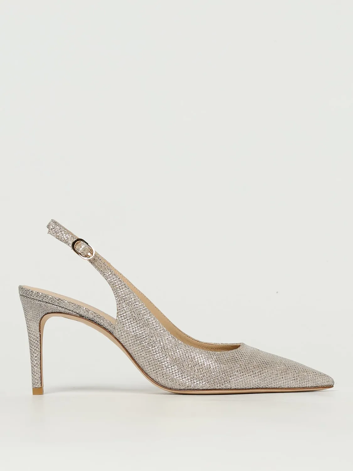 Slingback Power Stuart Weitzman in tessuto laminato
