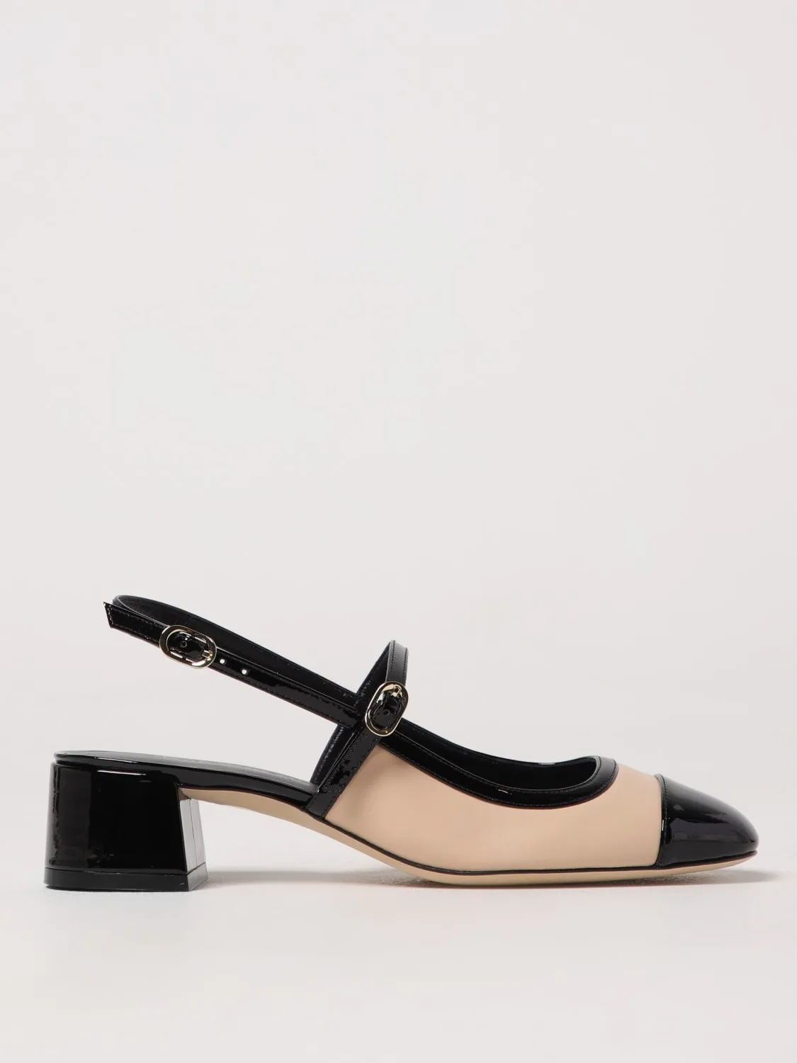 Slingback Stuart Weitzman in pelle e vernice