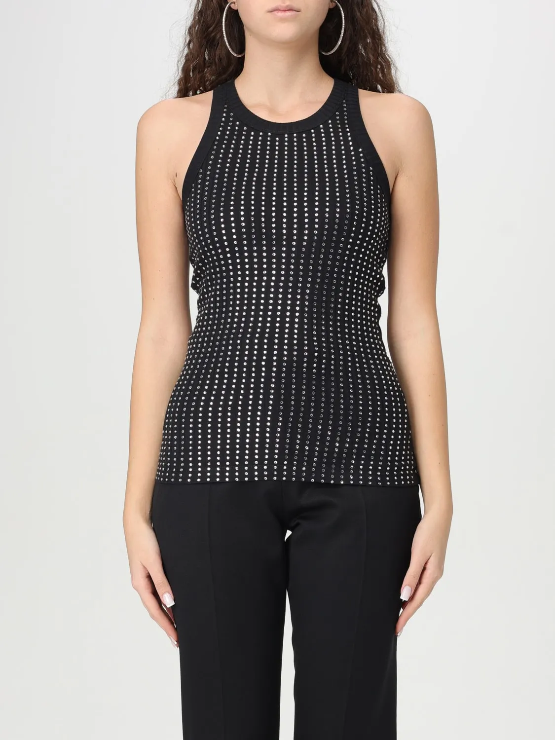 Canotta The Attico in cotone con strass