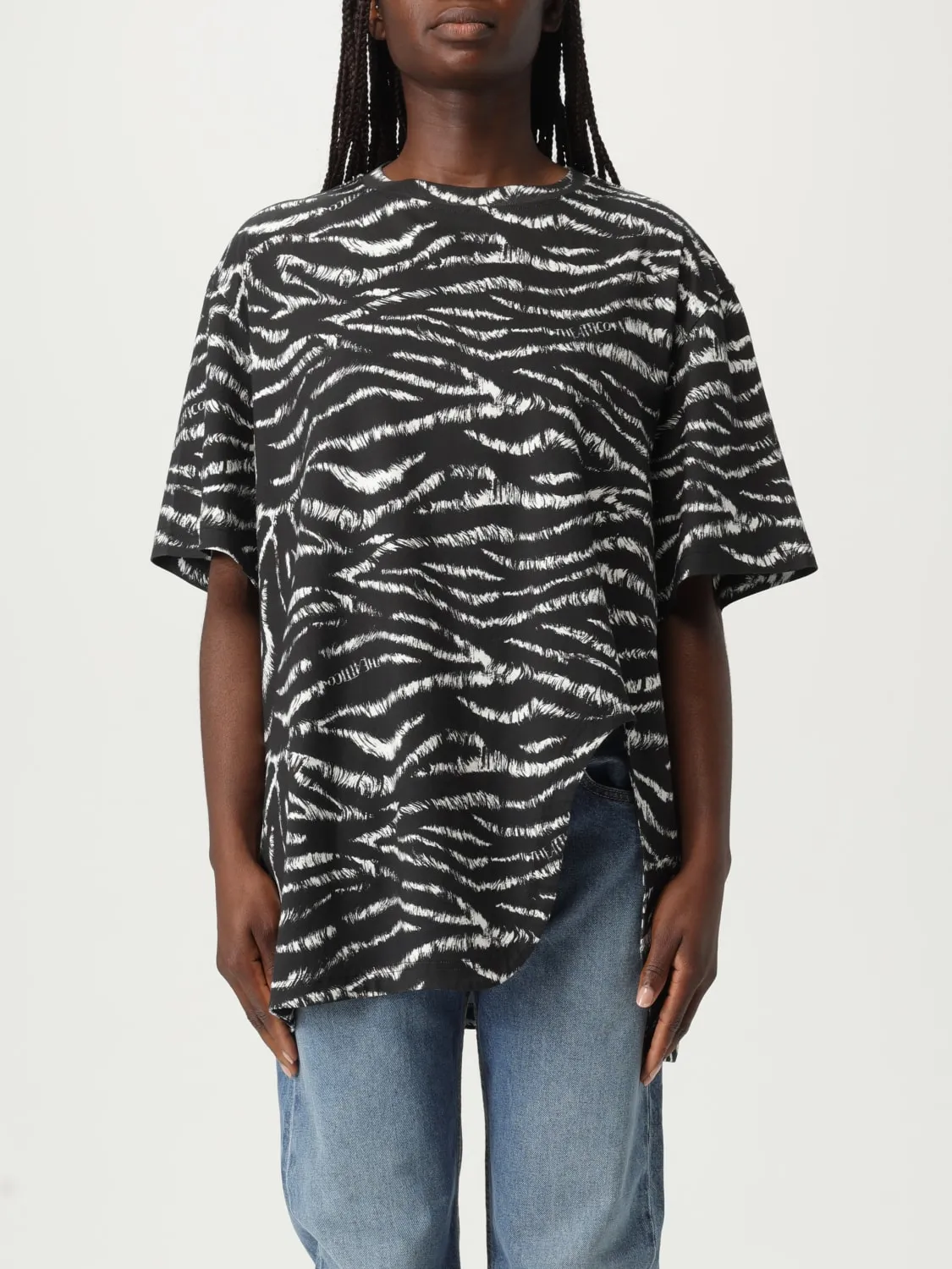 T-shirt in cotone a fantasia The Attico