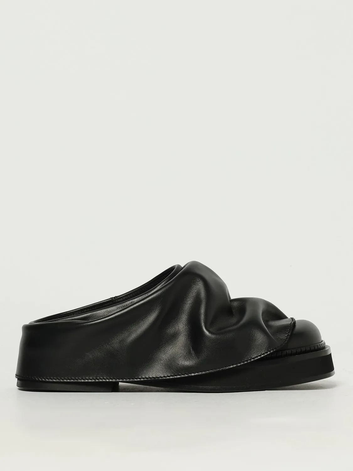 Mules The Attico in pelle arricciata