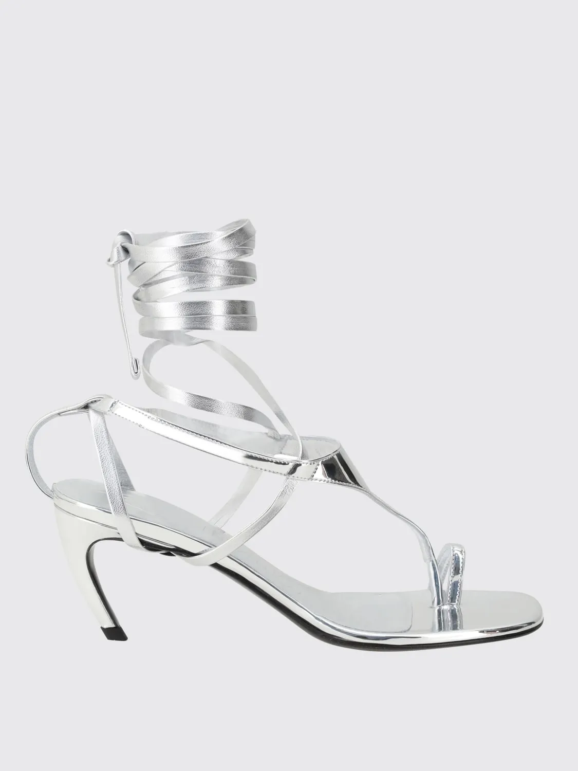 Sandalo The Attico in pelle laminata