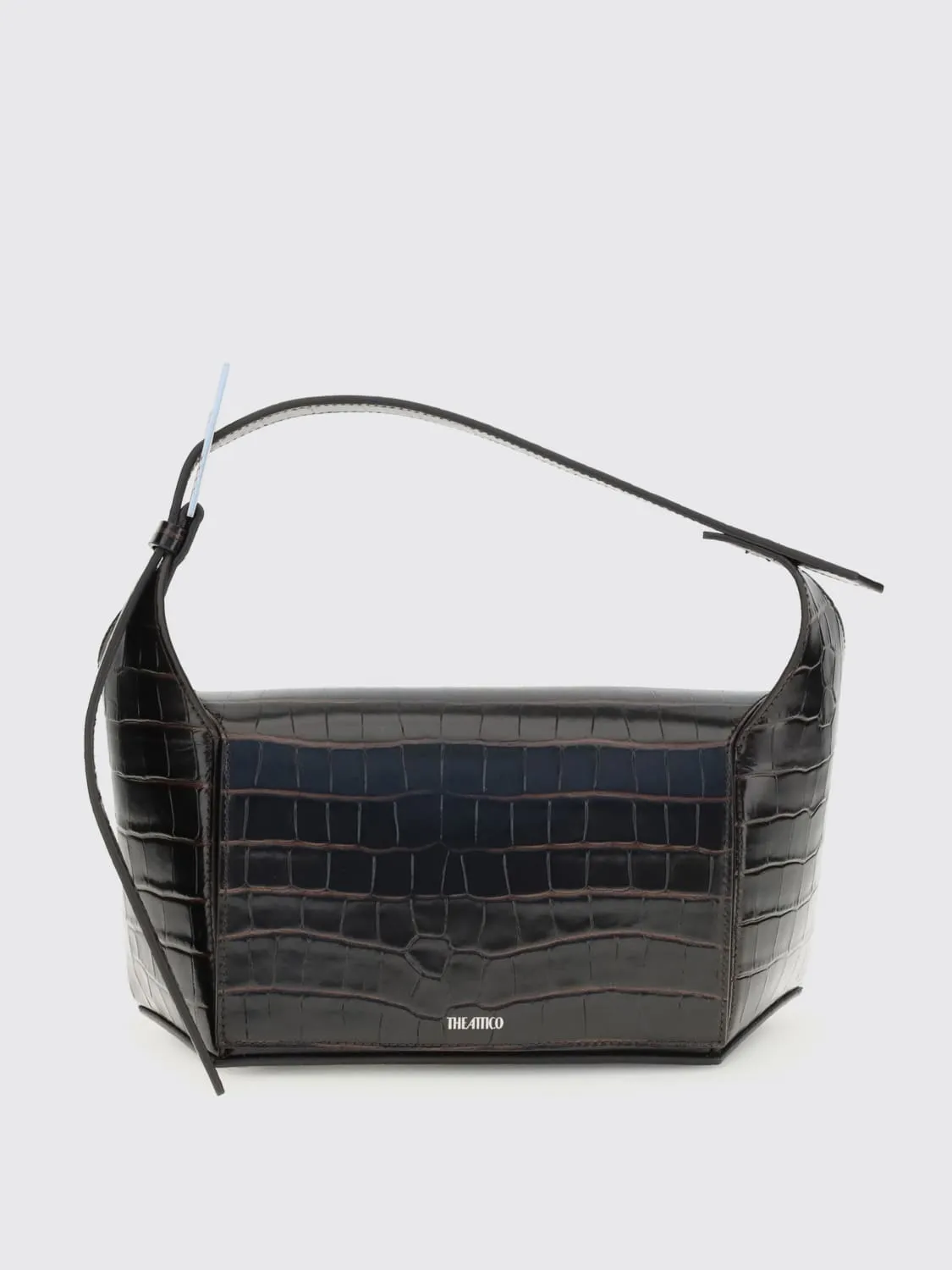 Borsa a mano 7/7 The Attico in pelle stampa cocco