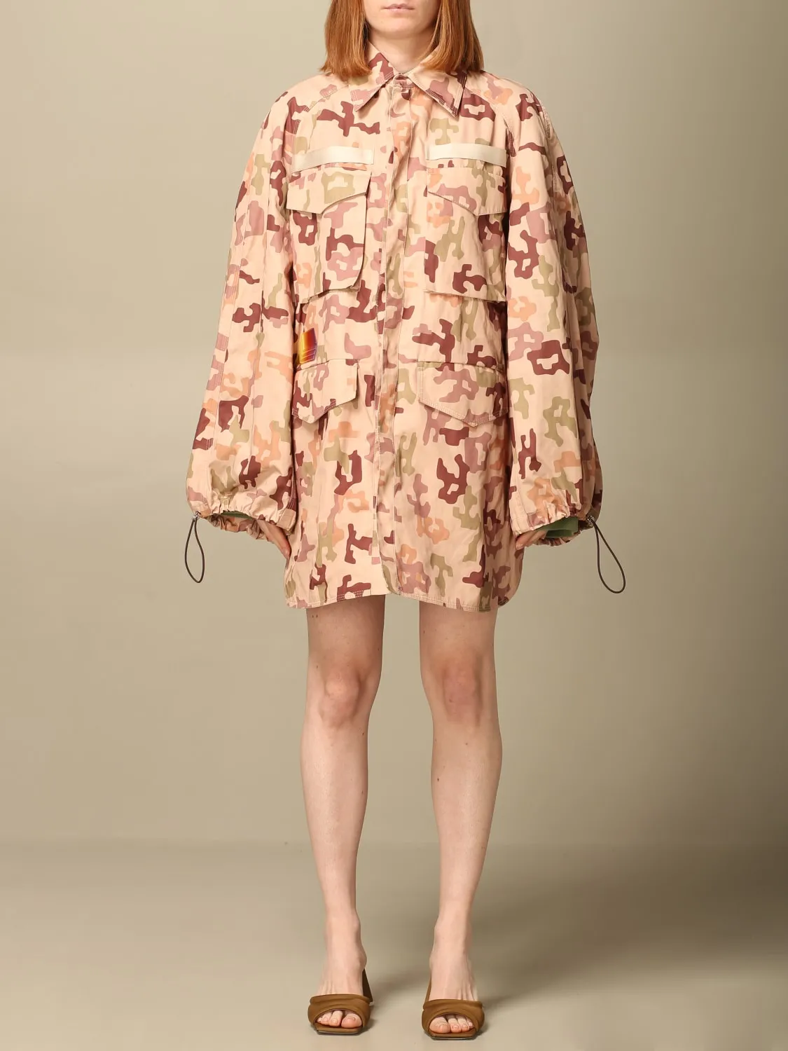 Giacca Dexter Life at Large Capsule The Attico in tessuto camouflage