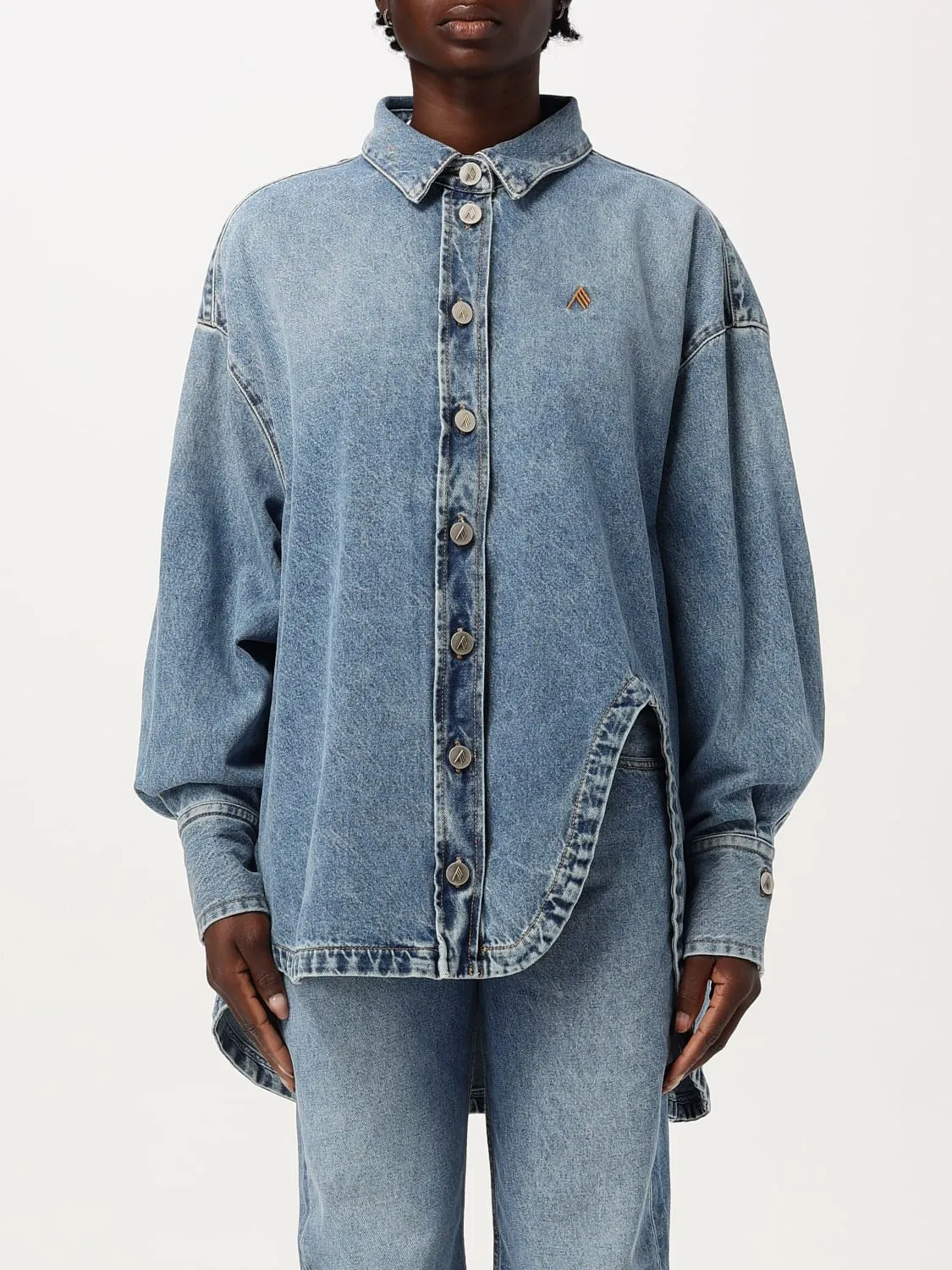 Camicia The Attico in denim con logo