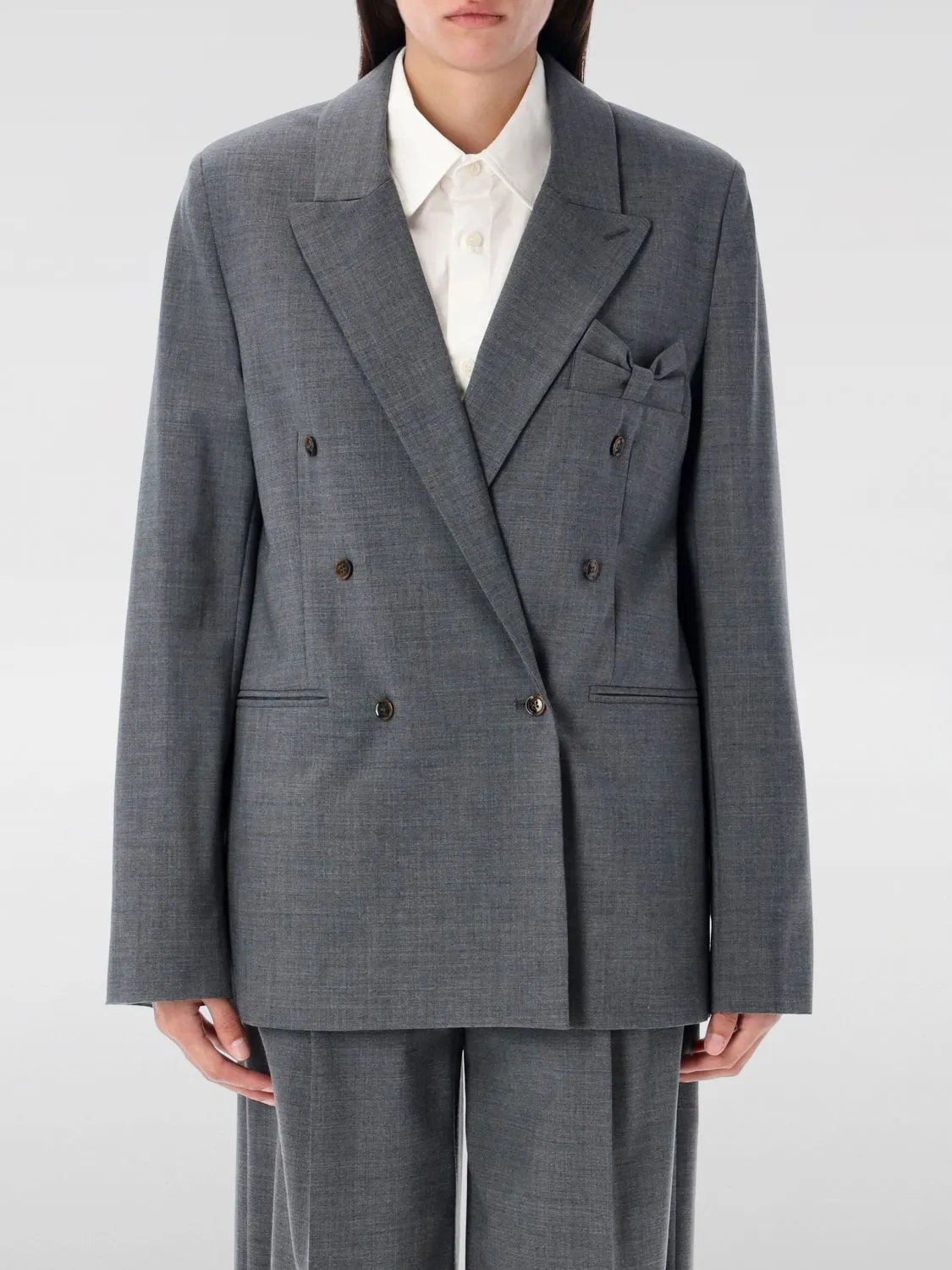 Blazer a doppiopetto in misto lana The Garment