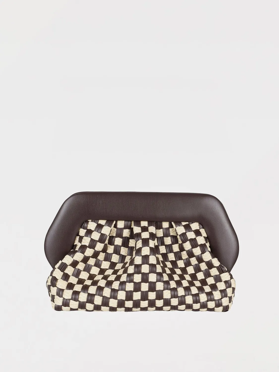 Clutch Bios Themoirè in rafia e pelle vegana intrecciata