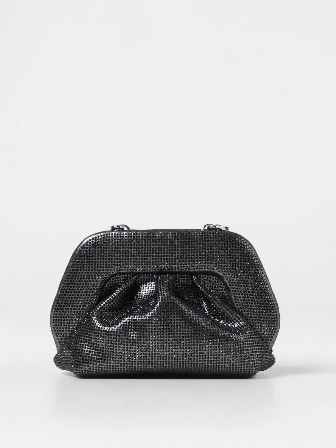 Clutch Gea Themoirè in pelle vegana con strass all over