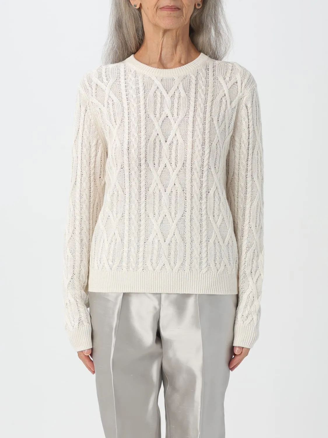 Maglia in misto lino a trecce Theory