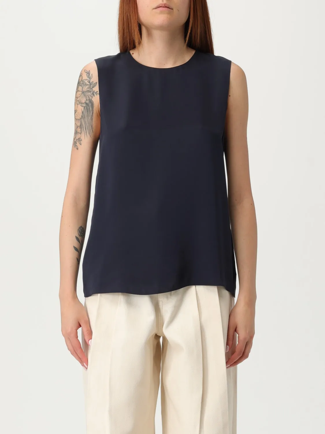 Top basic Theory in georgette di seta