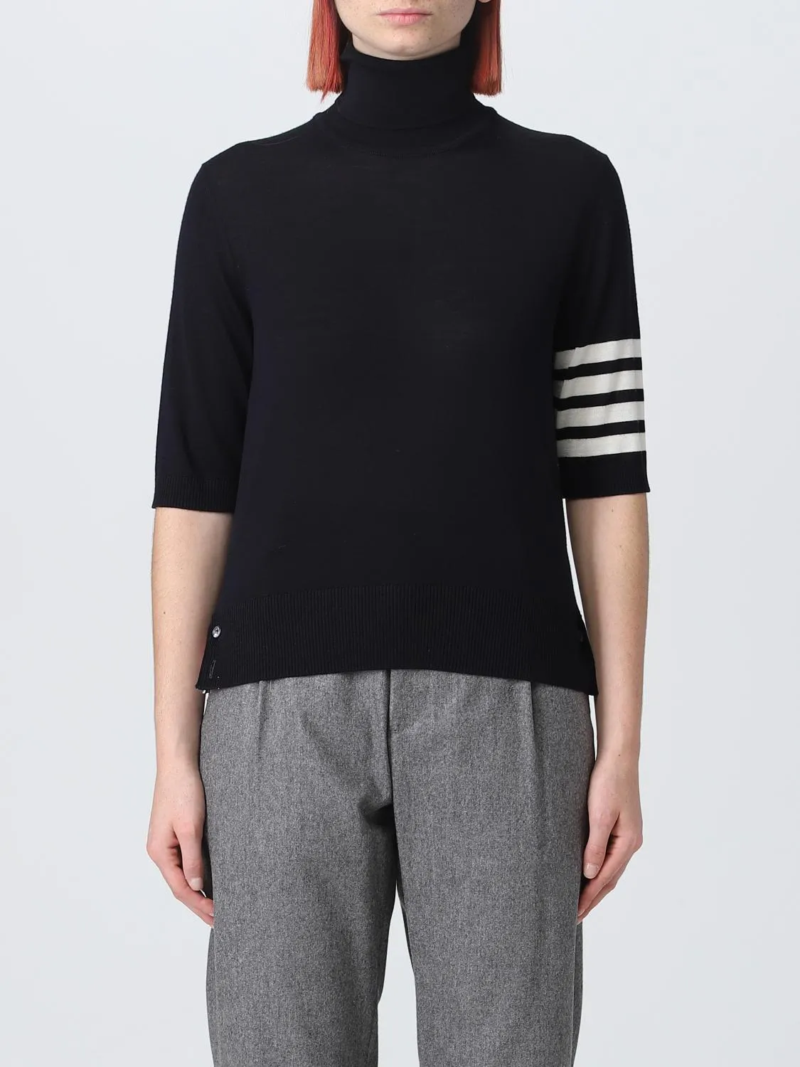 Maglia Thom Browne in lana merino con 4-bar stripe