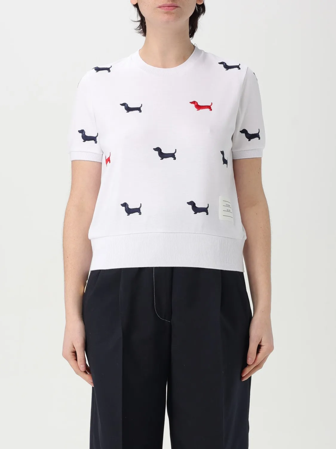 T-shirt Hector in cotone con stampa all-over Thom Browne
