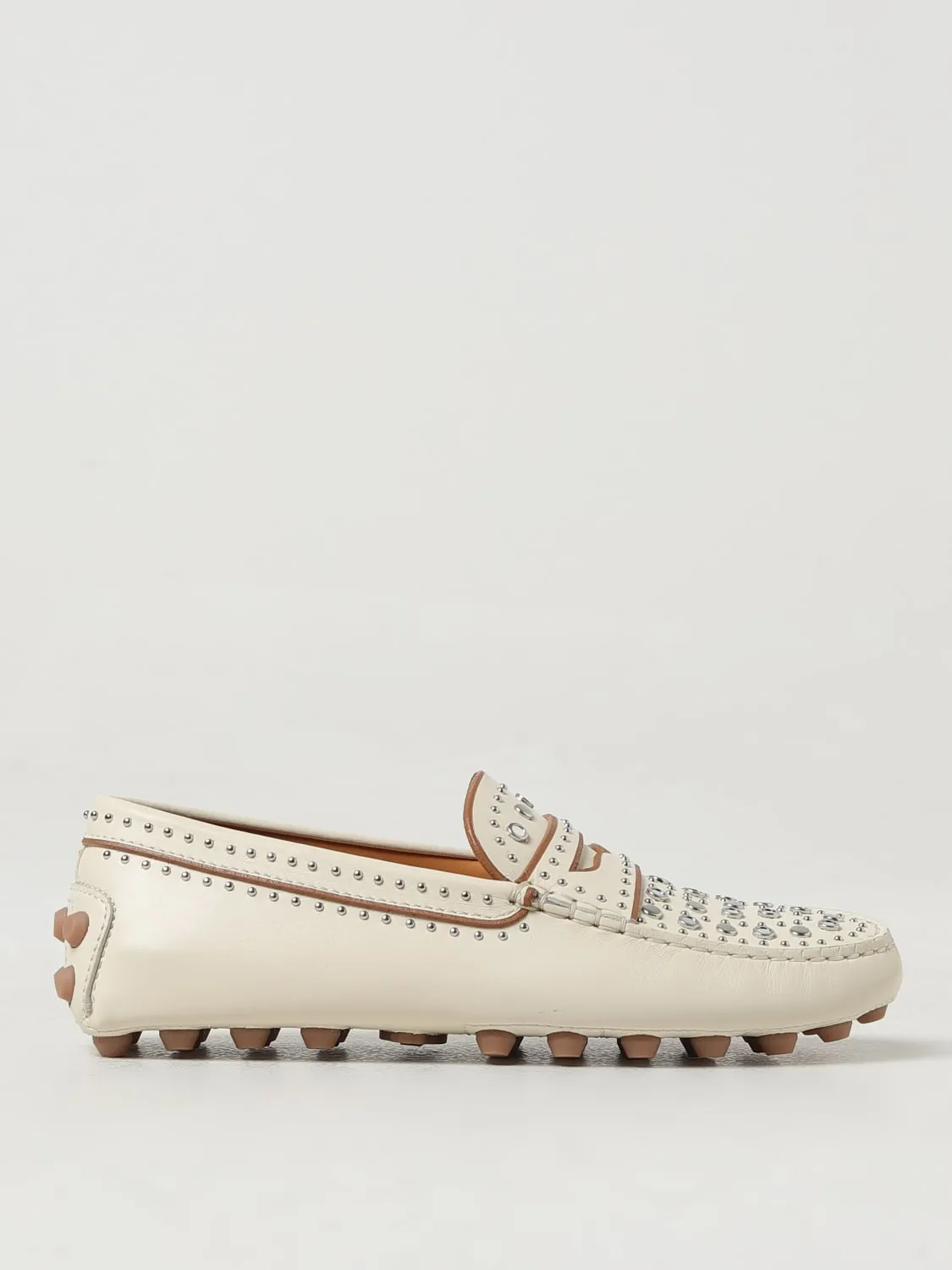 Mocassino Tod's in pelle nappata con gommini