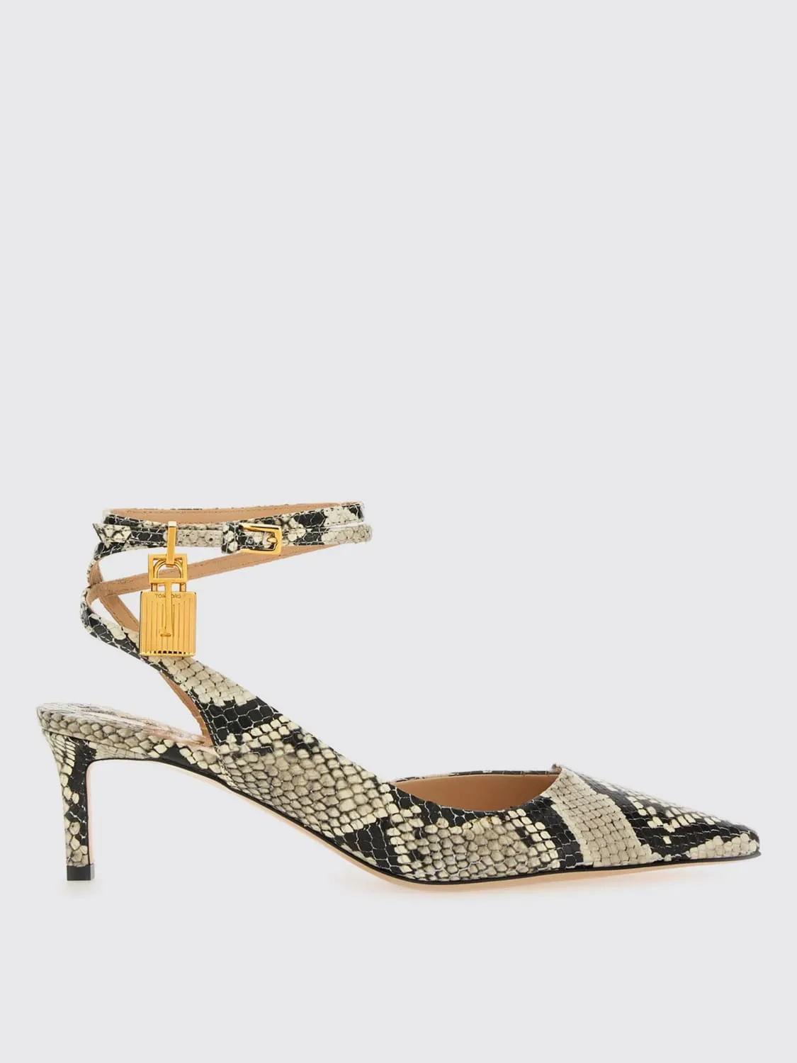 Pump Padlock Tom Ford in pelle stampa pitone
