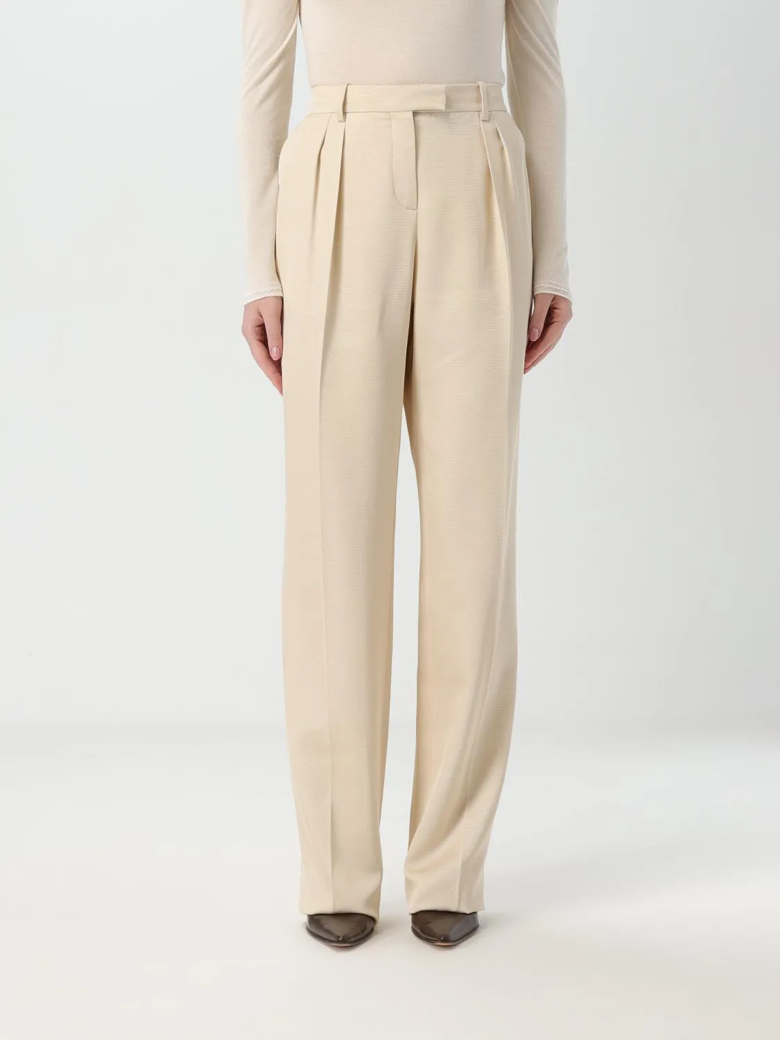 Pantalone classico Tom Ford in seta e lana