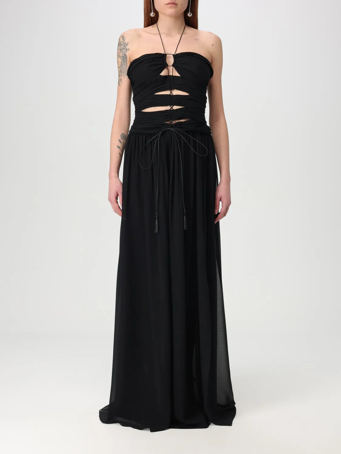 Abito Tom Ford in seta con dettagli cut-out