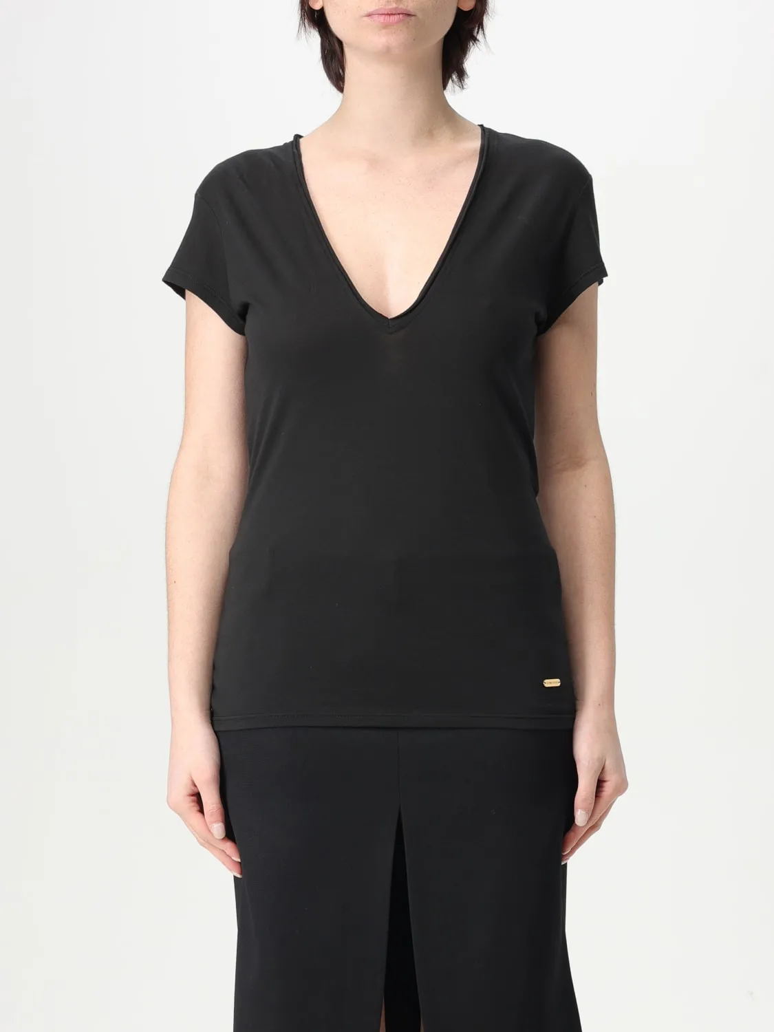 T-shirt basic a v Tom Ford in misto cotone