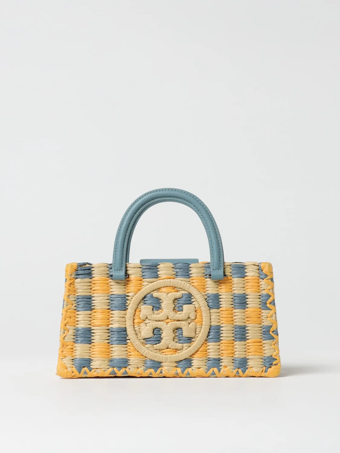Borsa a mano Ella in rafia e pelle Tory Burch