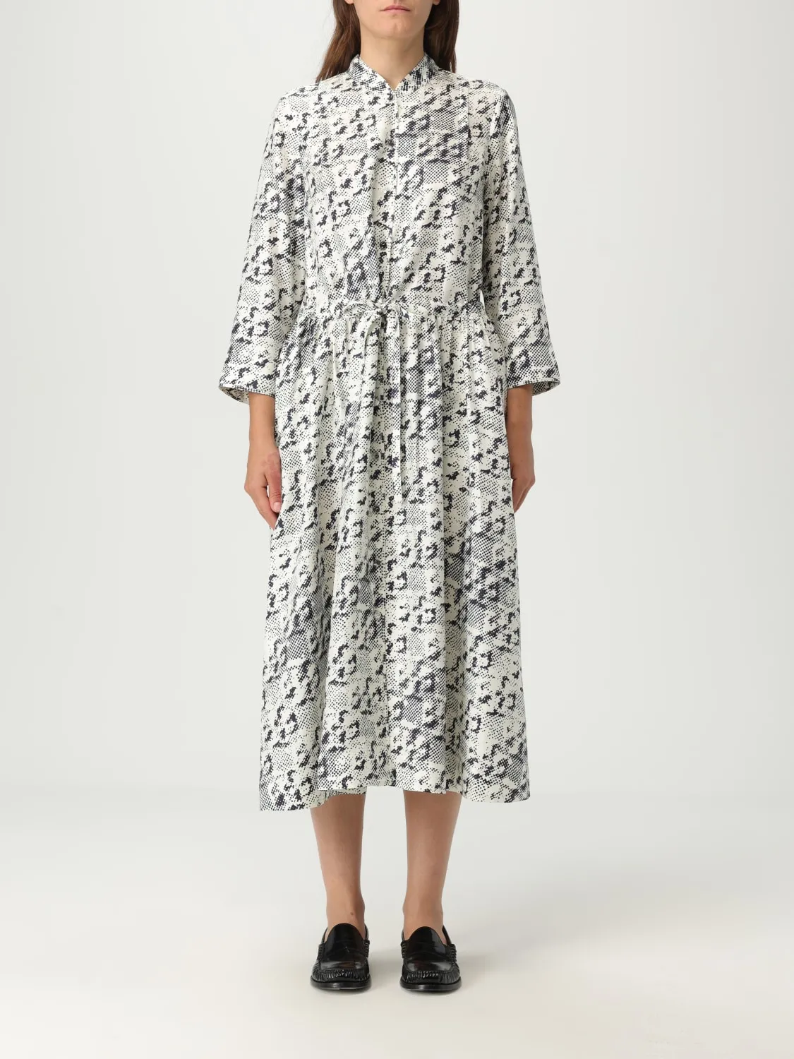 Abito chemisier Tory Burch in cotone con stampa monogram