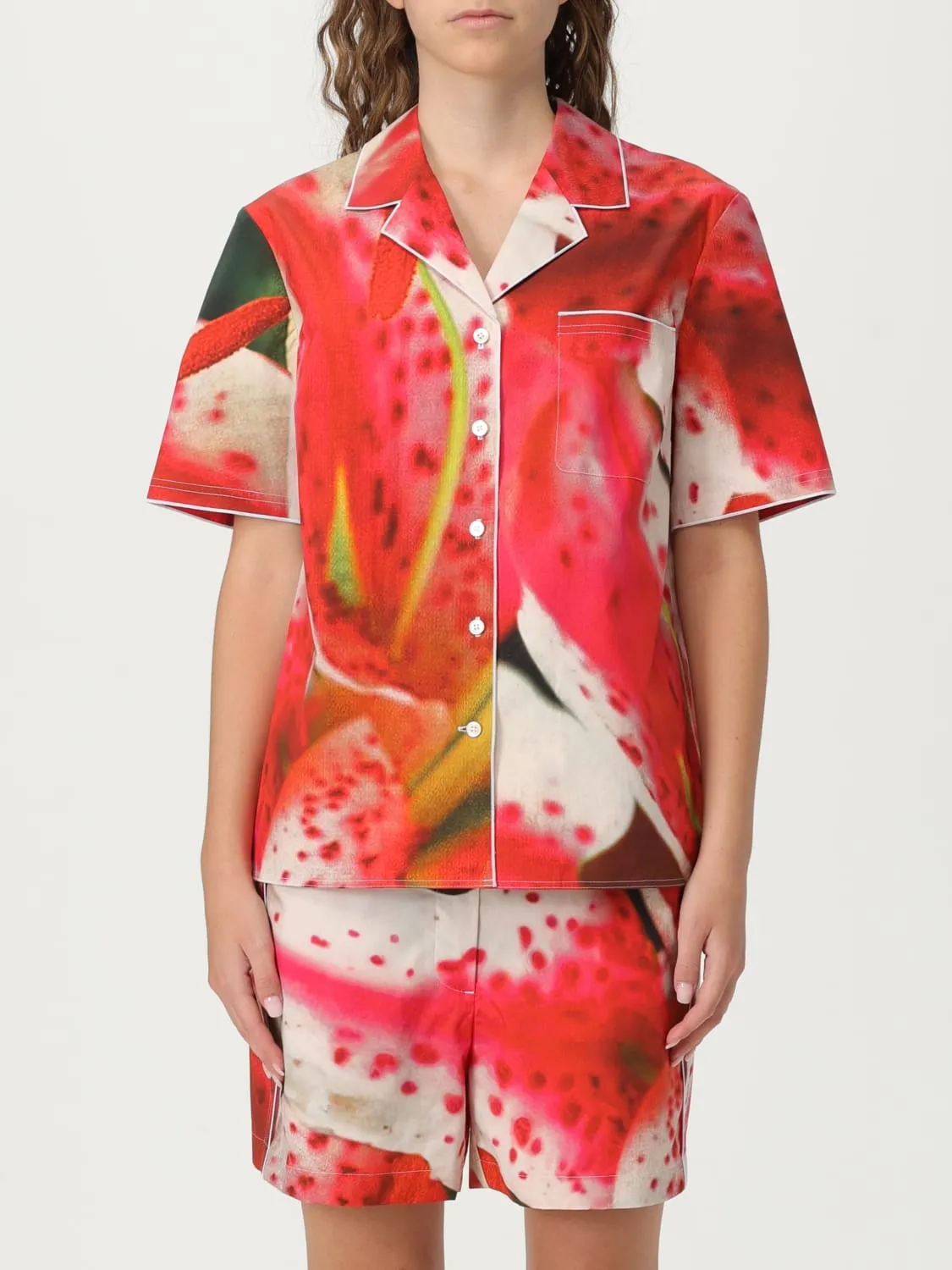 Camicia Tory Burch in cotone stretch stampato