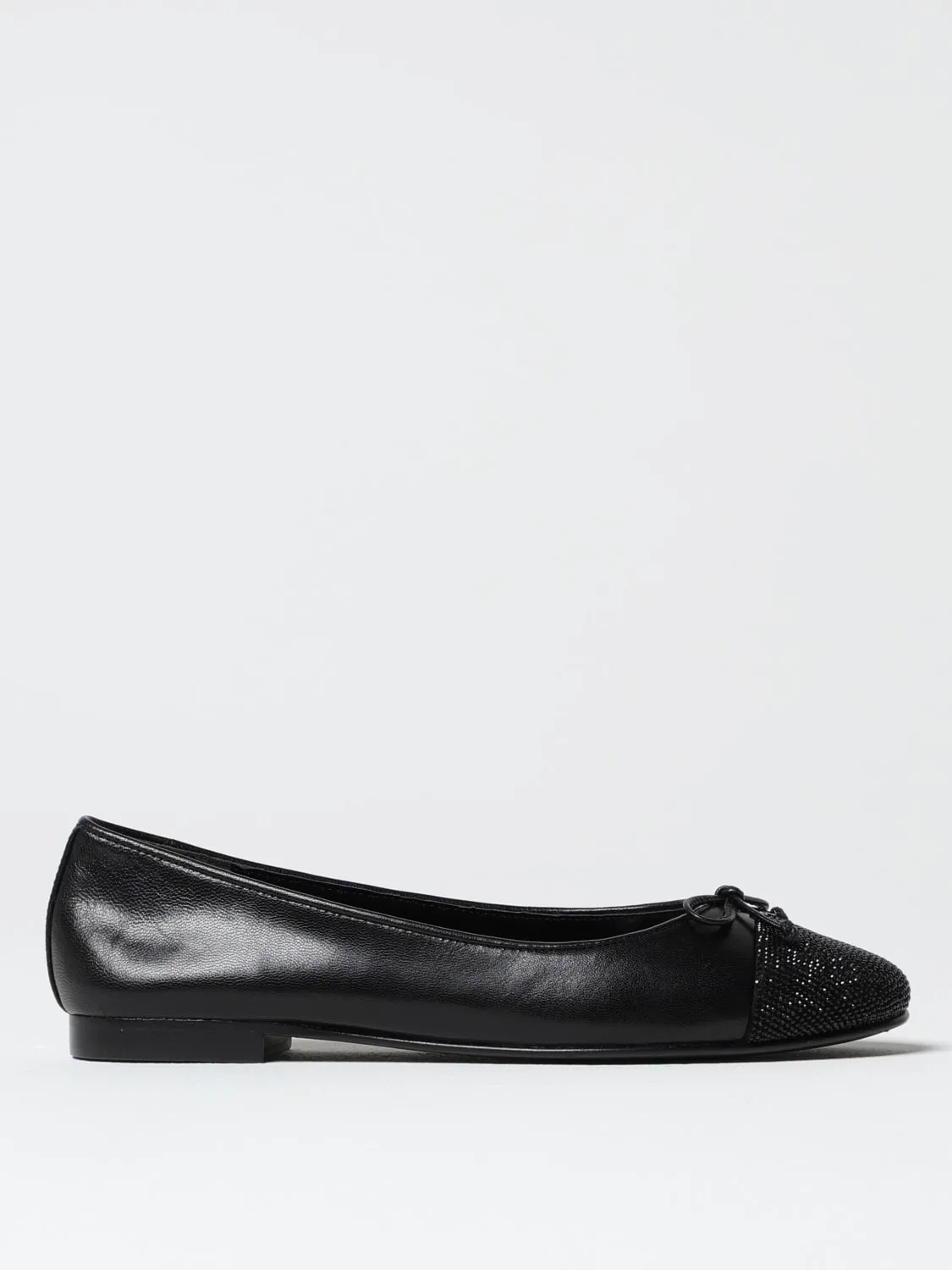 Ballerina Tory Burch in nappa con pavè di strass