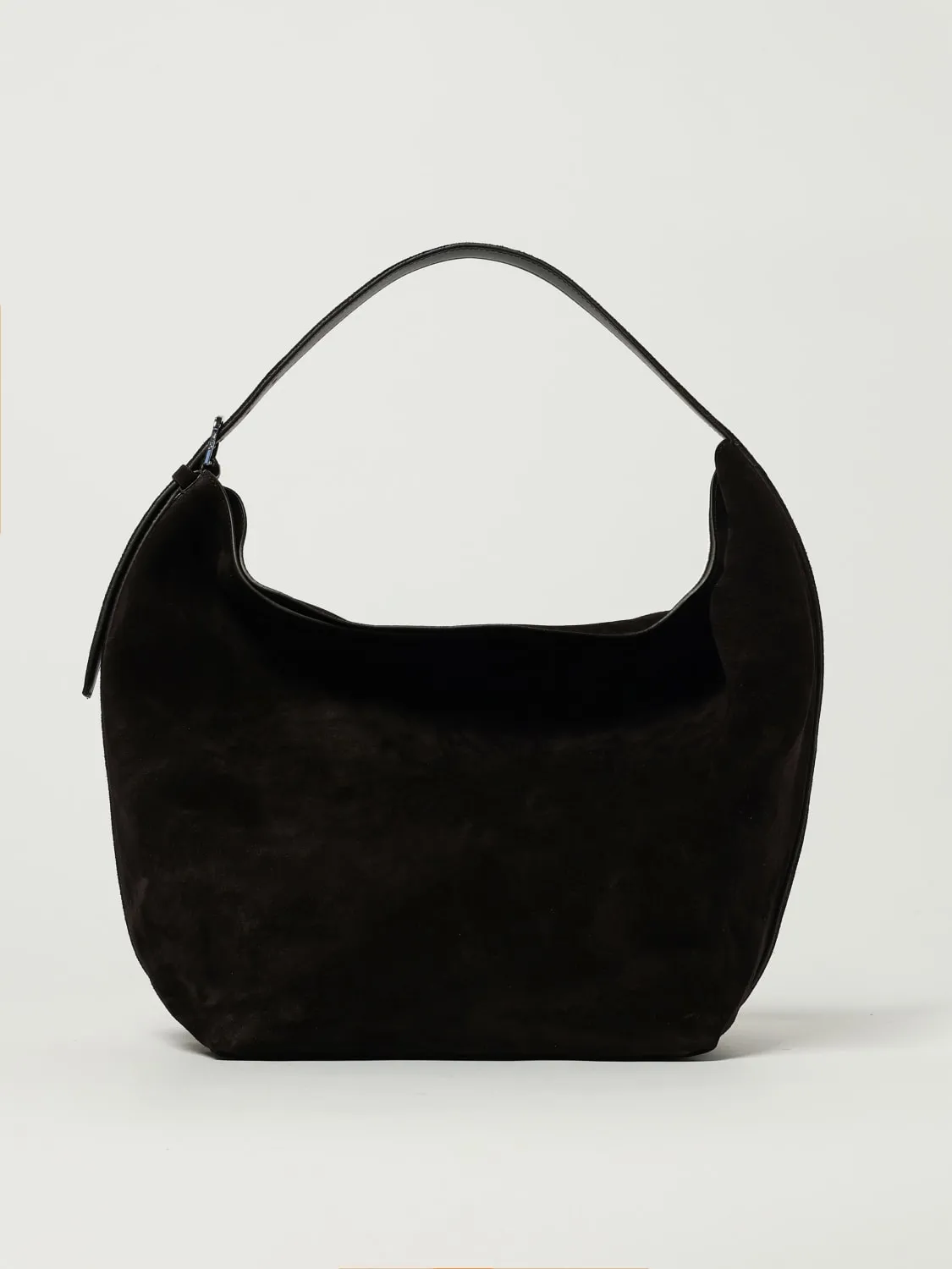 Borsa a spalla in pelle scamosciata Toteme