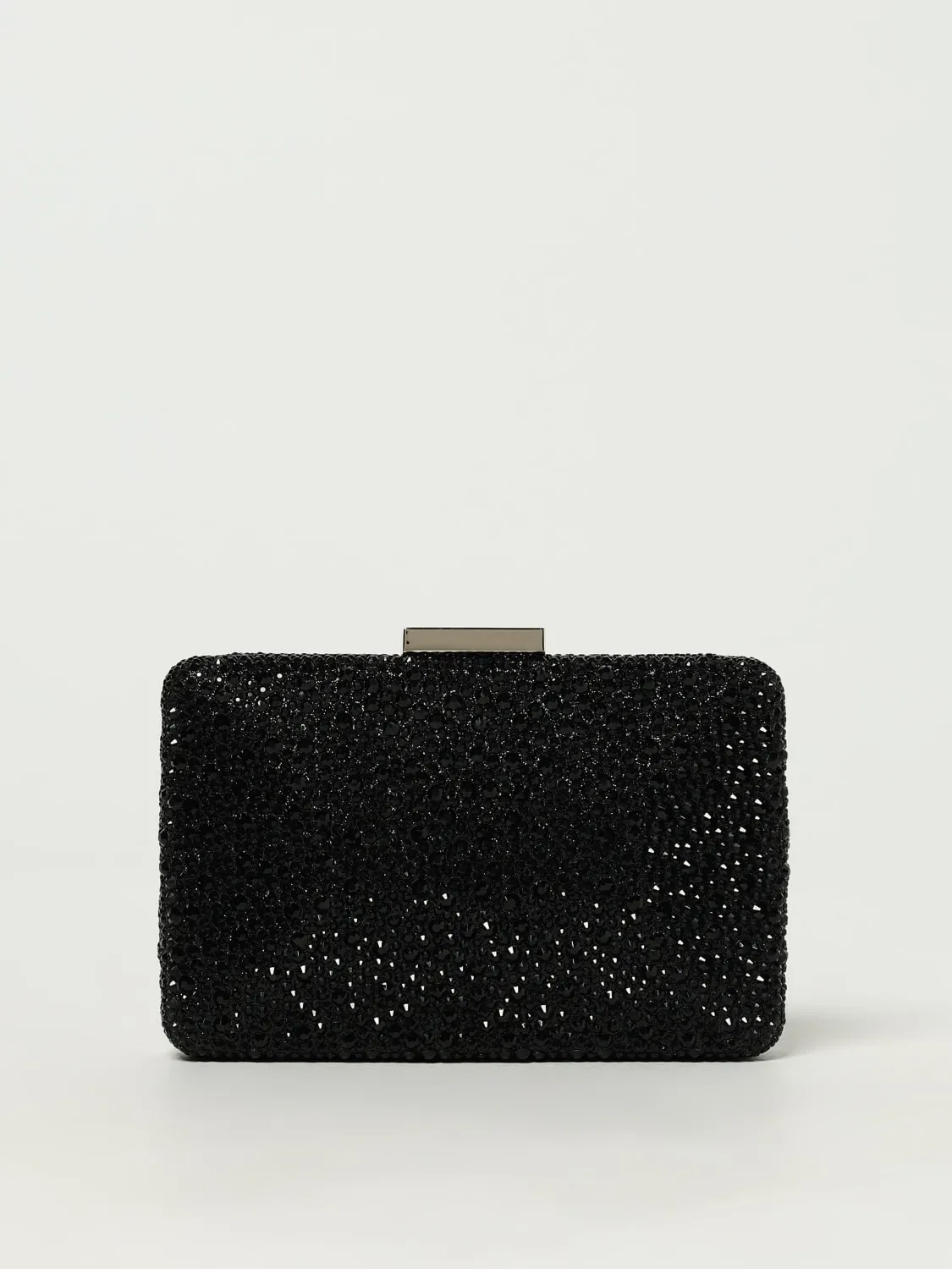 Clutch Niger Twenty Fourhaitch in raso con strass all over