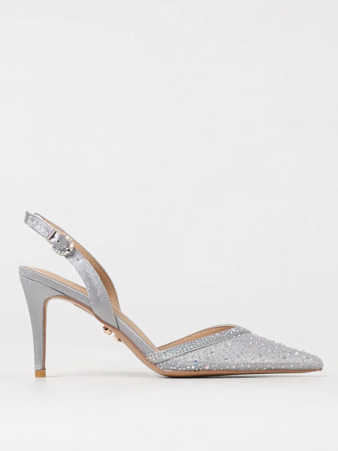 Slingback Rabat Twenty Fourhaitch in raso e nylon a rete con strass