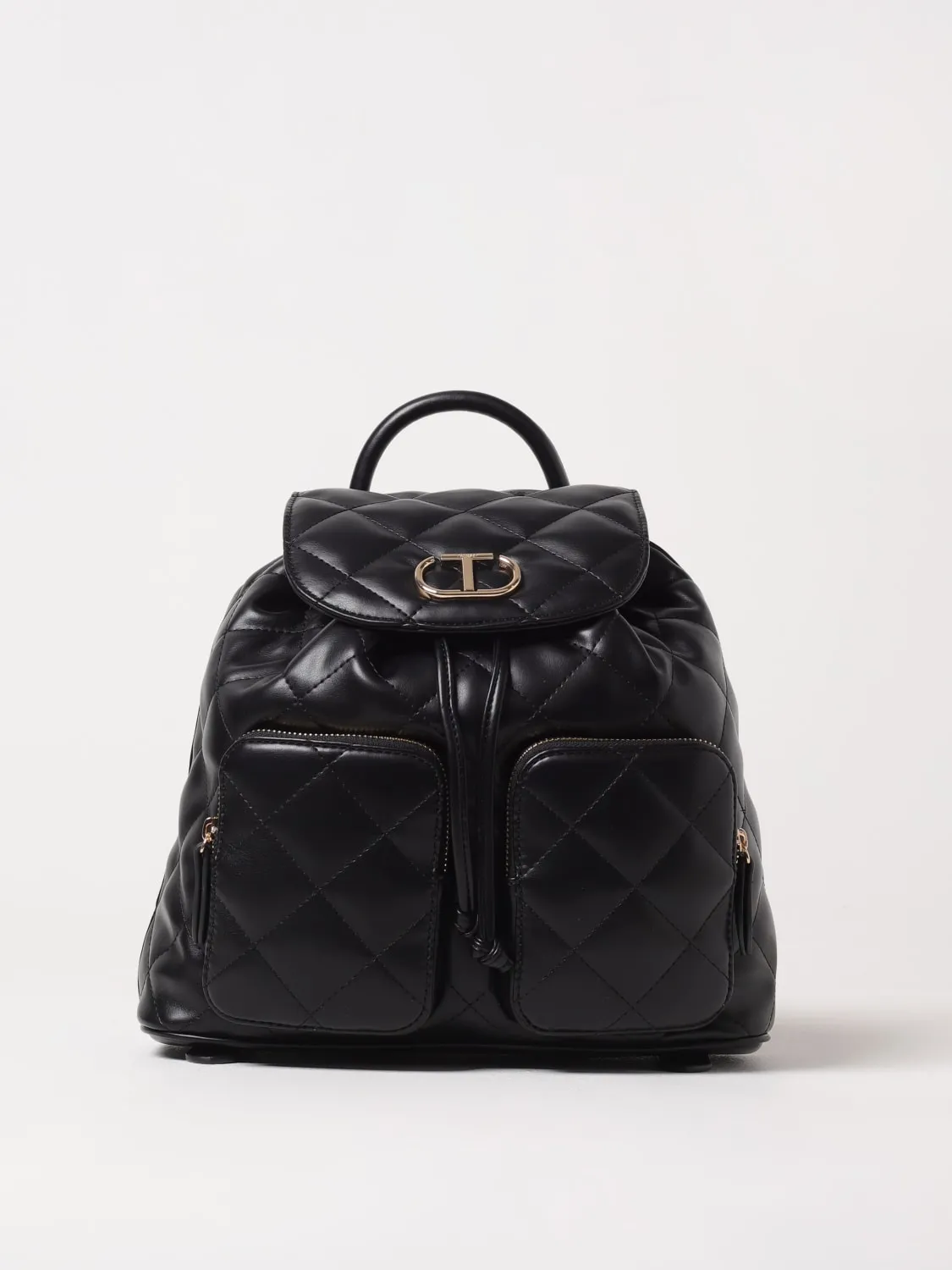 Zaino Audrey trapuntato con logo Oval T Twinset