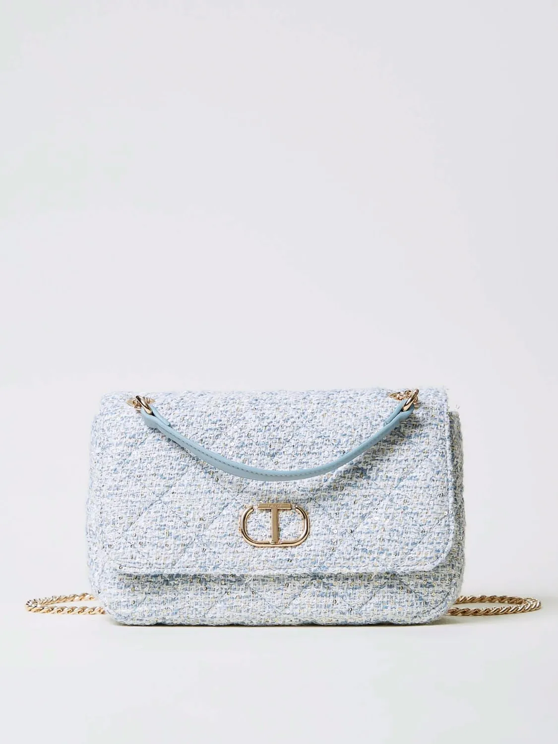 Borsa Audrey Twinset in tweed trapuntato matelassè