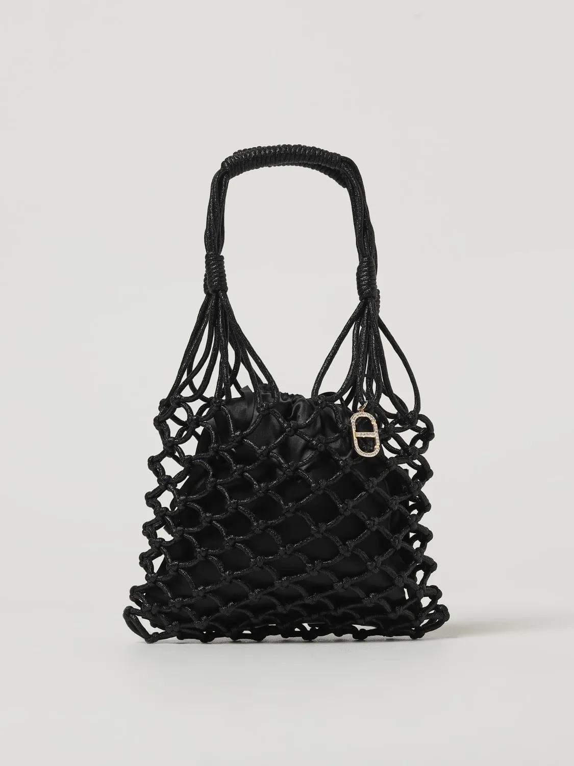 Borsa Twinset in tessuto lurex a rete