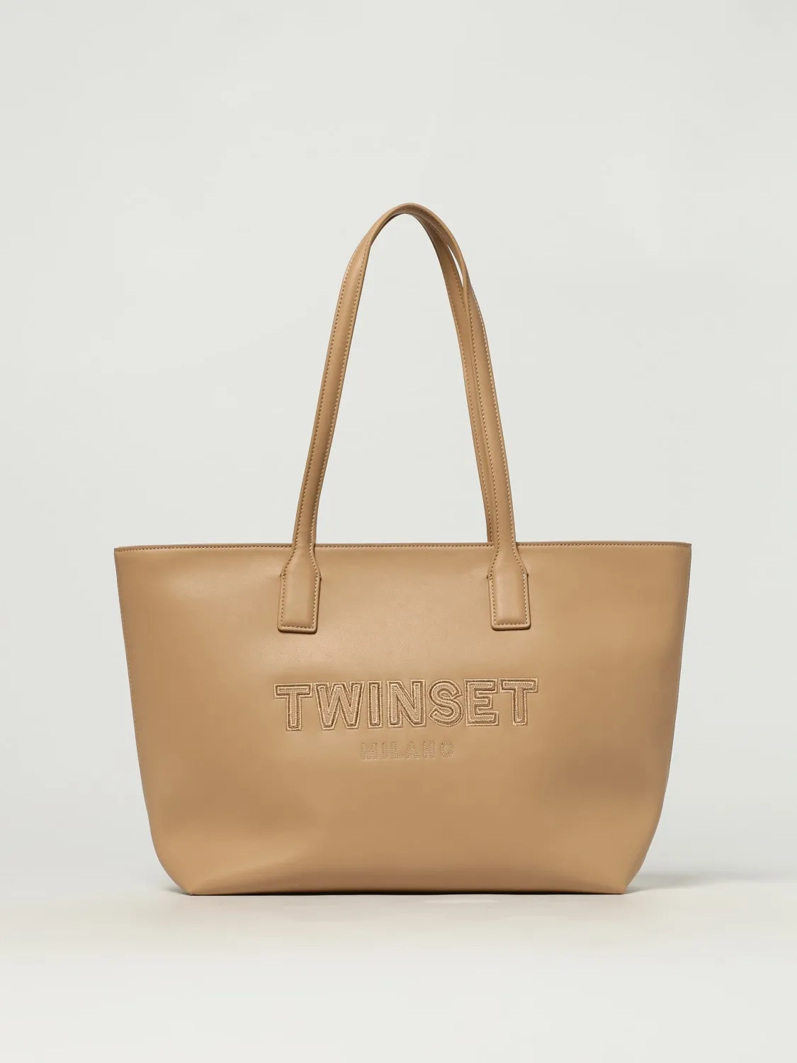 Borsa Twinset in pelle sintetica con logo ricamato