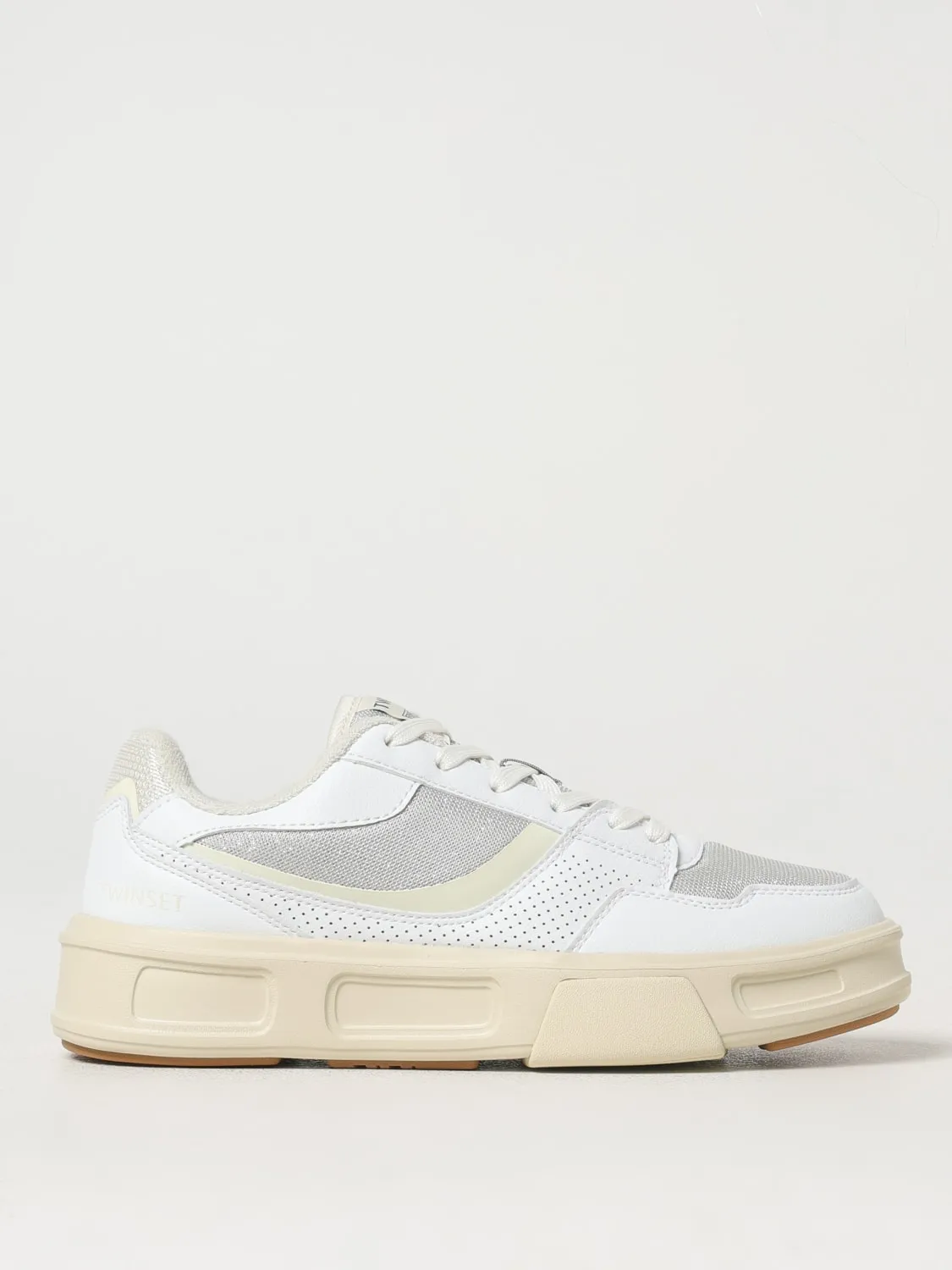 Sneakers Twinset in pelle sintetica e mesh