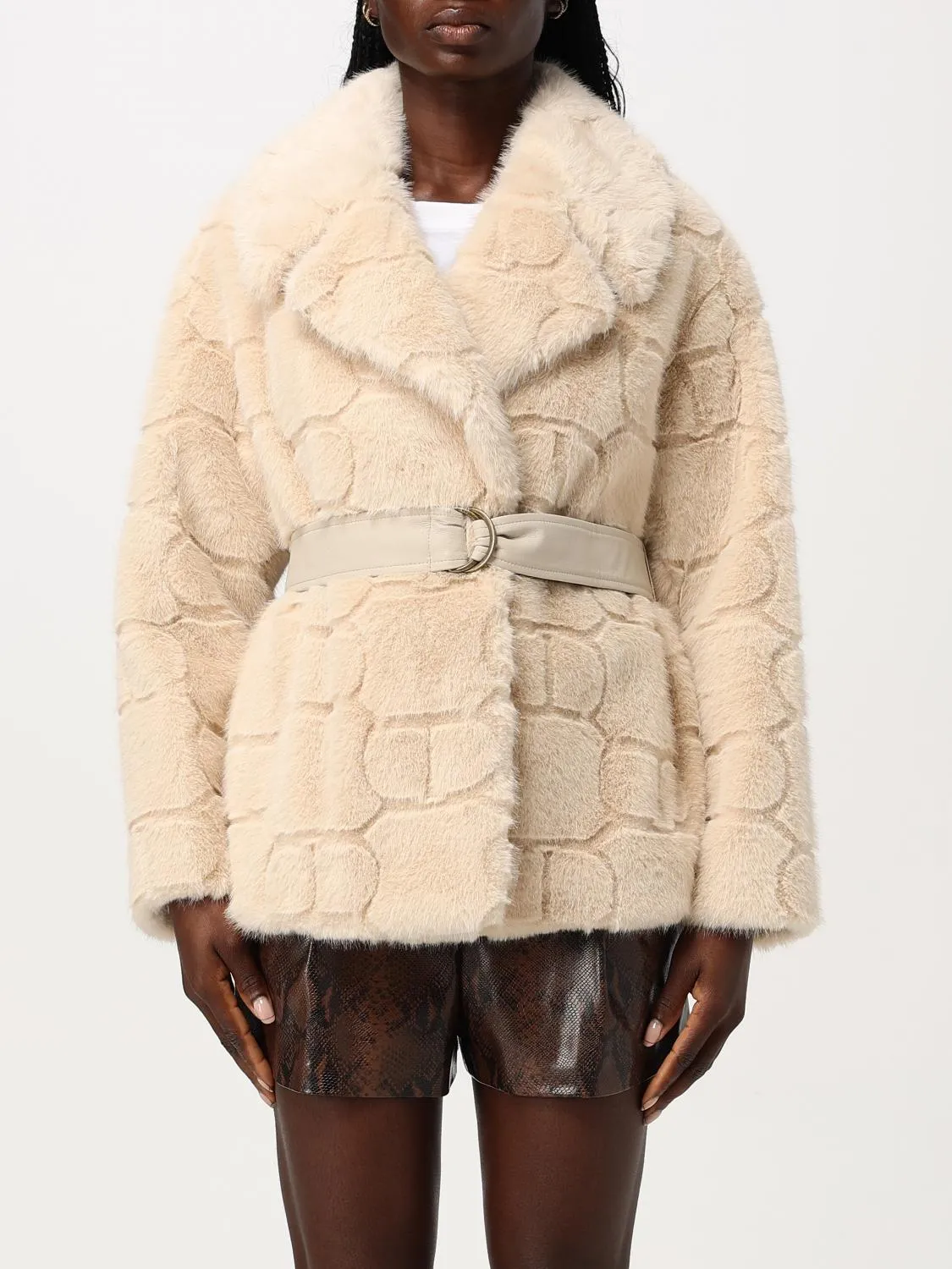 Cappotto Twinset in pelliccia sintetica