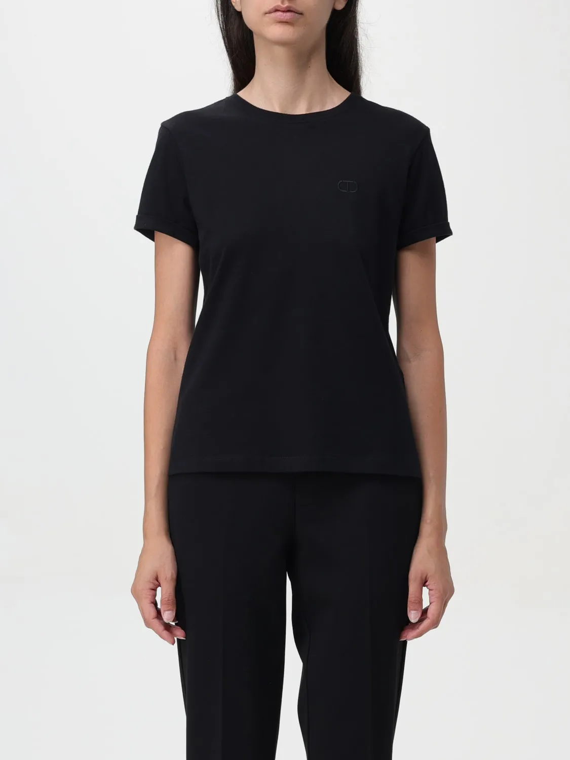 T-shirt in cotone Twinset