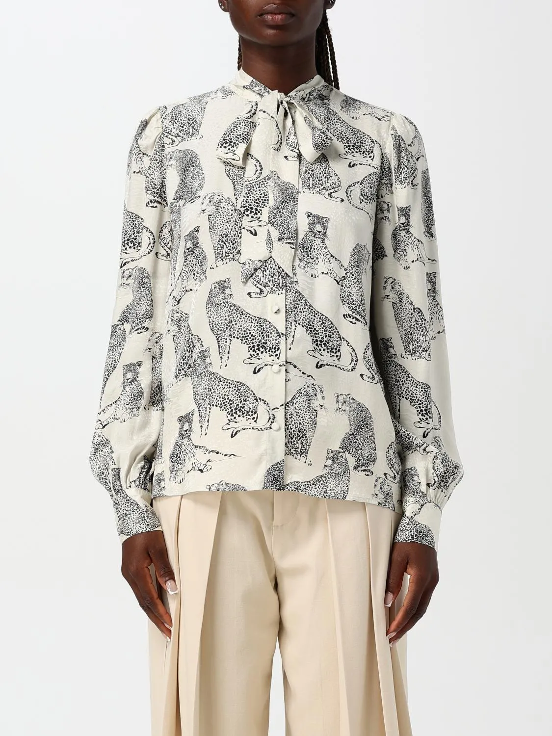 Camicia Twinset in viscosa jacquard