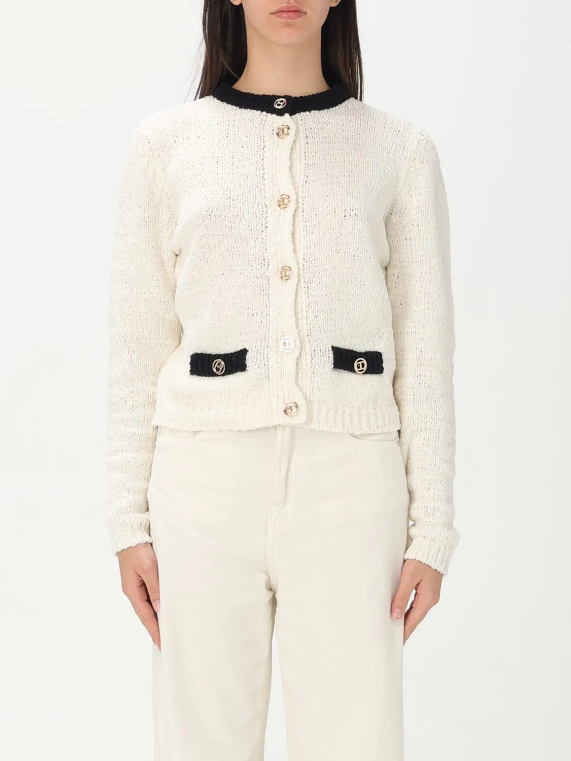 Cardigan Twinset in misto cotone