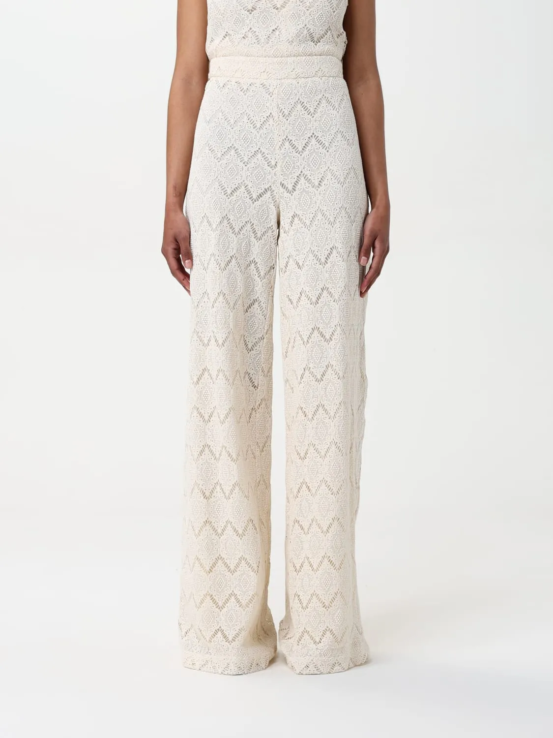 Pantalone Twinset in pizzo