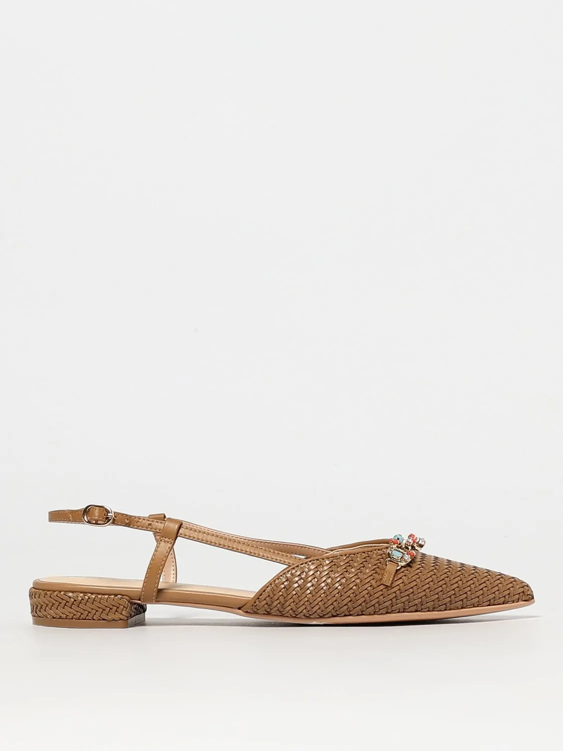 Ballerina Twinset in rafia con strass