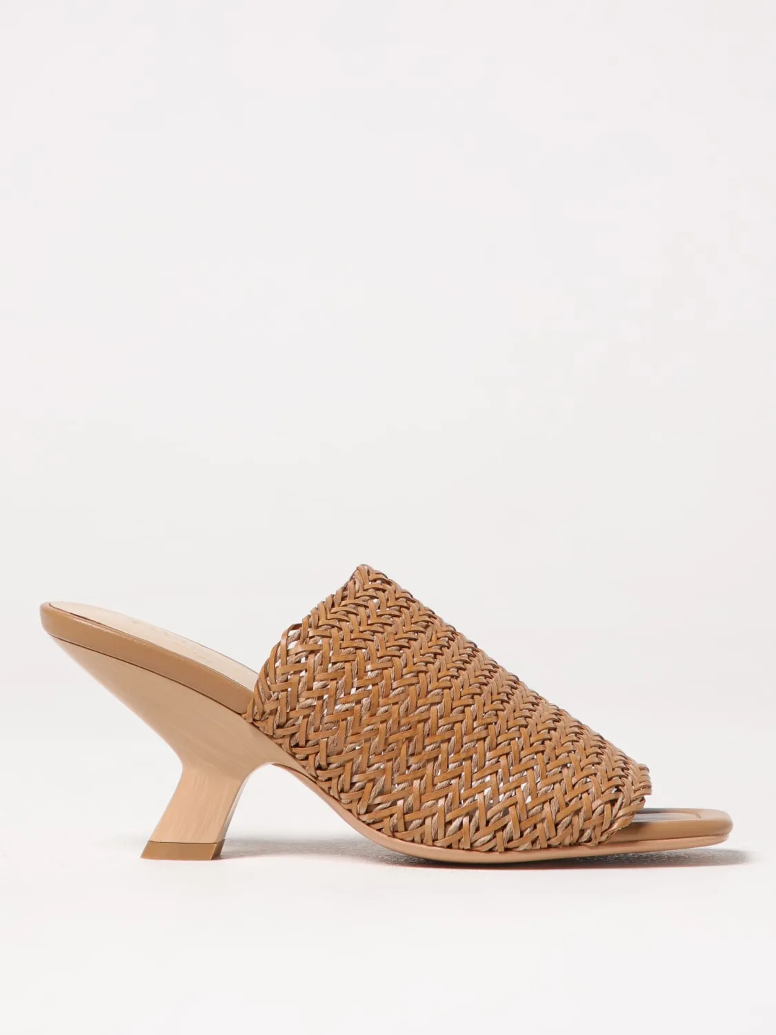 Mules Twinset in pelle sintetica intrecciata